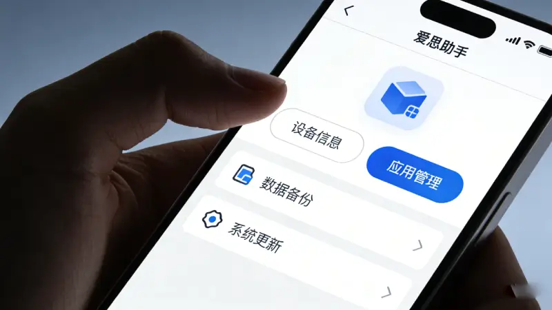 爱思助手一键备份功能界面和数据类别选择